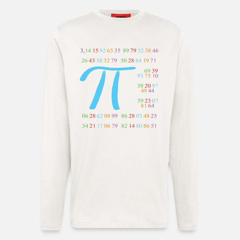 Pi mit 110 Nachkommastellen - Langarmshirt - made by SPREAD  - OFF WHITE