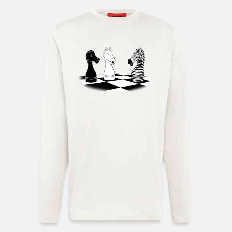 Zebra Ritter - Langarmshirt - made by SPREAD  - OFF WHITE