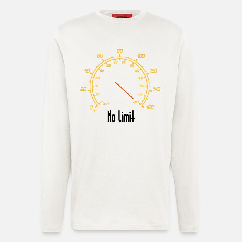 Compteur de vitesse, sans limite - Manches longues bio décontracté fabriqué en UE - OFF WHITE