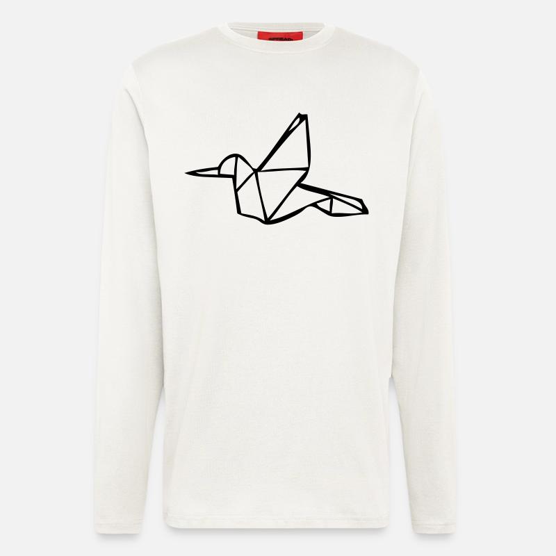 Origami Eisvogel - Langarmshirt - made by SPREAD  - OFF WHITE