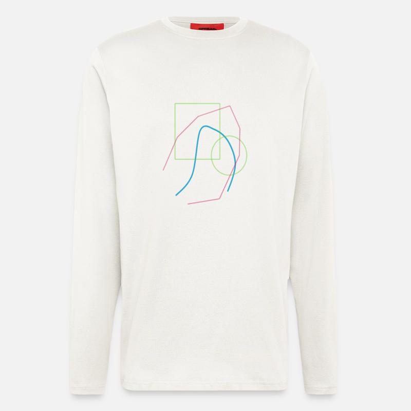 Muster abstrakt - Langarmshirt - made by SPREAD  - OFF WHITE
