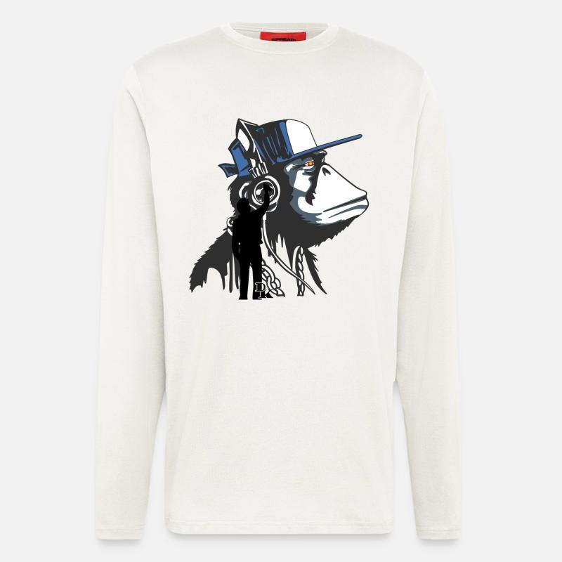 Graffiti ist Kunst von dk - Langarmshirt - made by SPREAD  - OFF WHITE