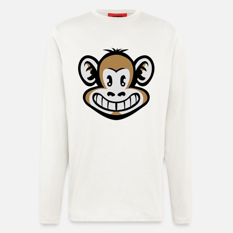 Cartoon monkey flex - Longsleeve - made by SPREAD  - OFF WHITE