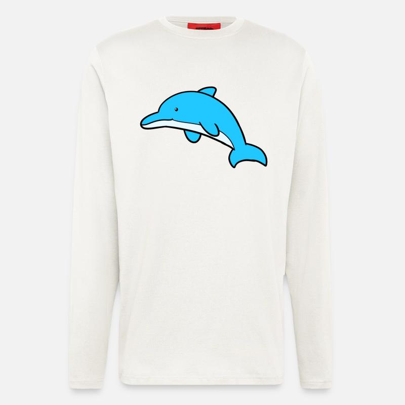 Süsser Delfin - Langarmshirt - made by SPREAD  - OFF WHITE