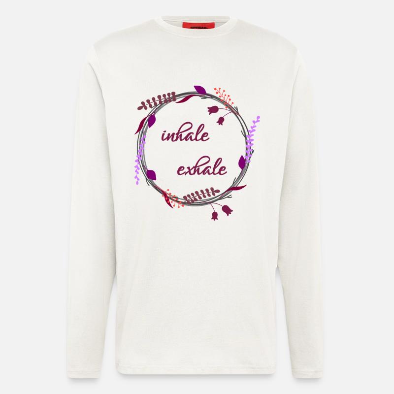 Inhale... Exhale... - Langarmshirt - made by SPREAD  - OFF WHITE