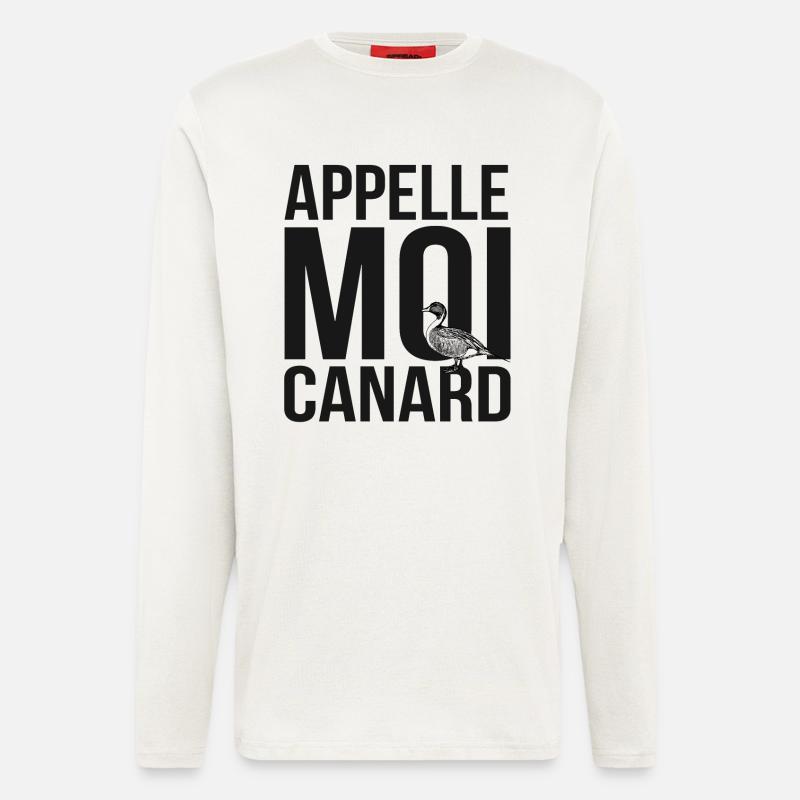 Expressionistische bunte Ente - Langarmshirt - made by SPREAD  - OFF WHITE