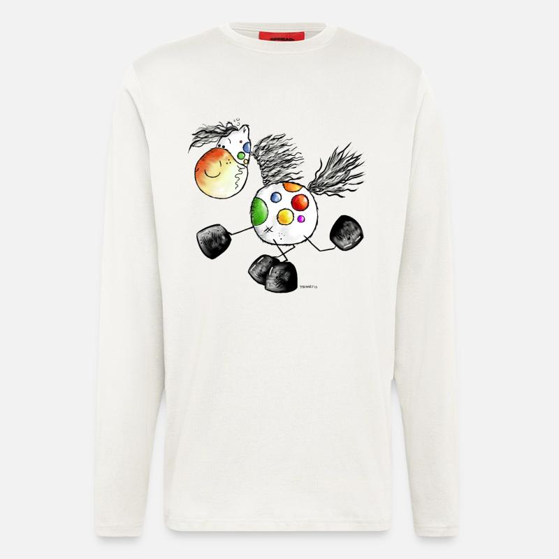 Kunterbuntes Pferd - Pony - Pferde - Langarmshirt - made by SPREAD  - OFF WHITE