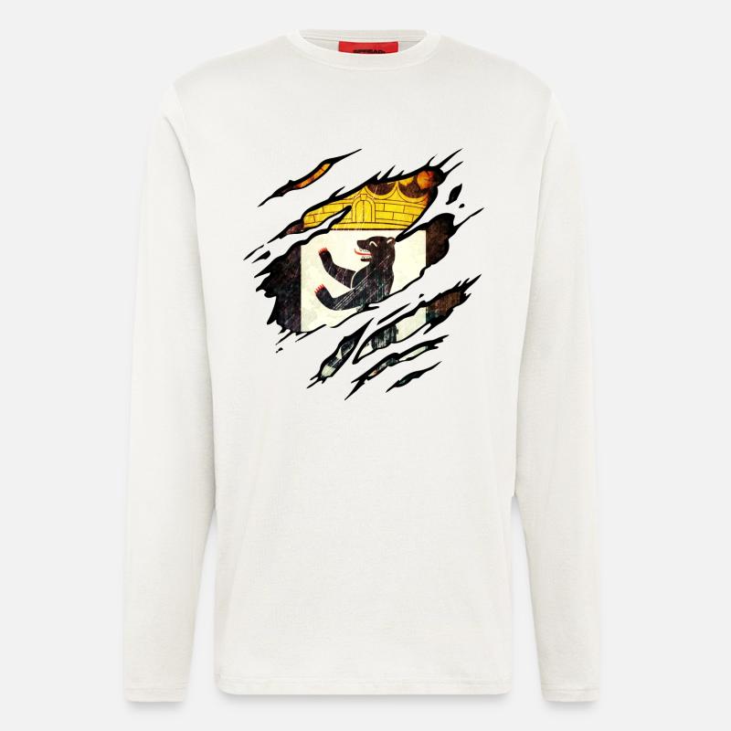 Berlin - Berlin Zerrissen - Langarmshirt - made by SPREAD  - OFF WHITE