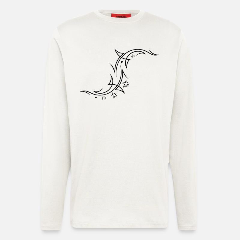 Tribal mit Sternen - Langarmshirt - made by SPREAD  - OFF WHITE