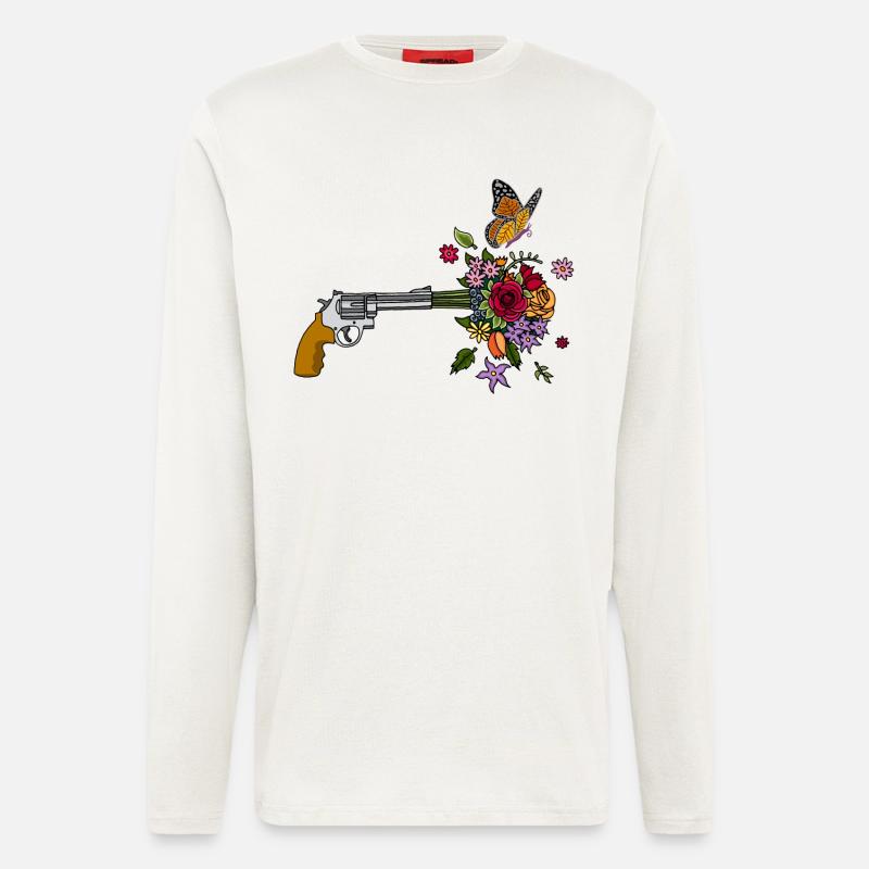 Die Friedenswaffe - Langarmshirt - made by SPREAD  - OFF WHITE