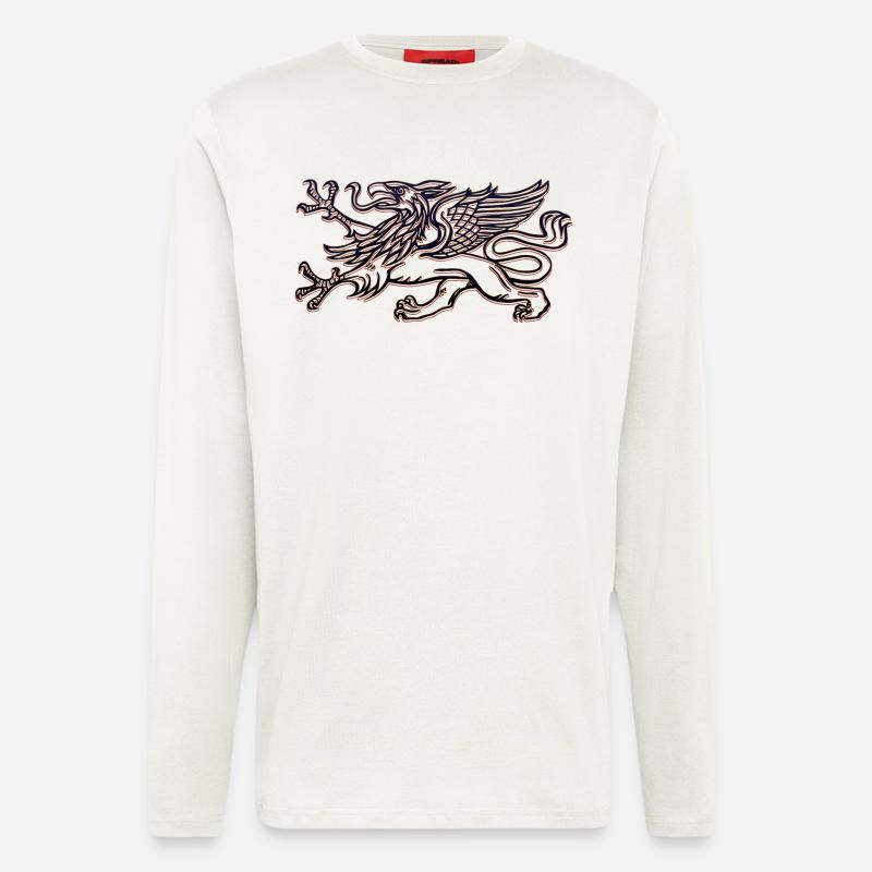 Rostocks Greif in 3D - Langarmshirt - made by SPREAD  - OFF WHITE