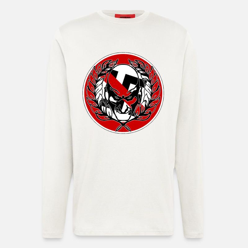 Kriegerischer Samurai Emblem - Langarmshirt - made by SPREAD - OFF WHITE