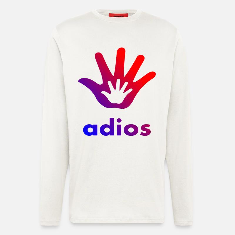 Main Adios - Manches longues bio décontracté fabriqué en UE - OFF WHITE