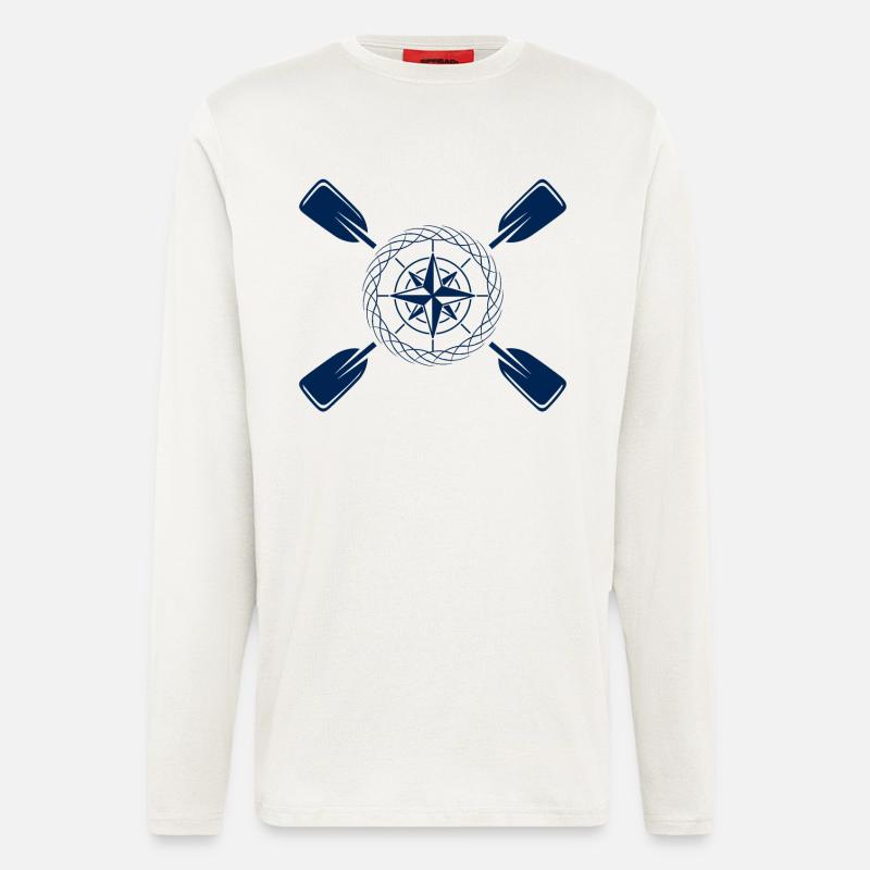 Paddle & Compass - Longsleeve - made by SPREAD  - OFF WHITE