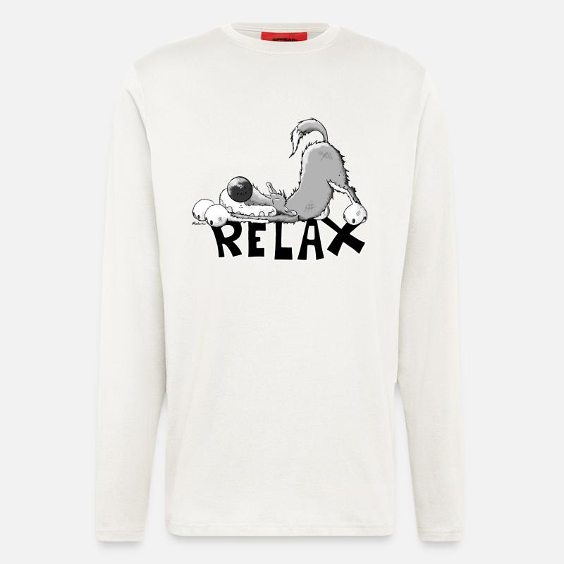 Relax Wolf - Langarmshirt - made by SPREAD  - OFF WHITE