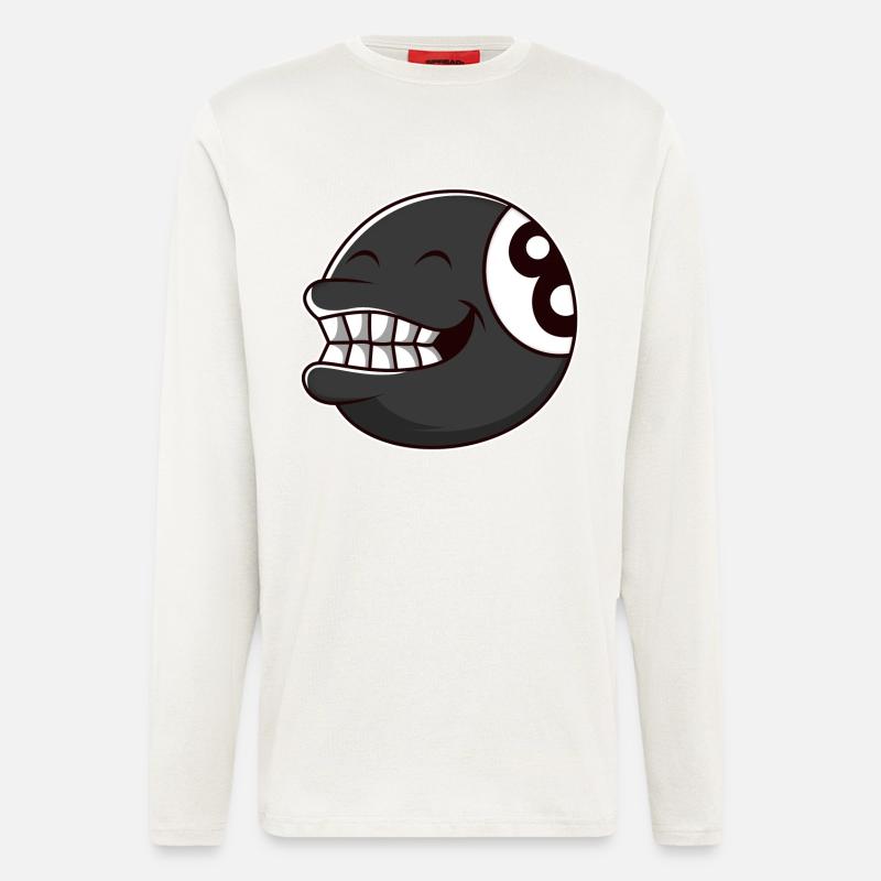 Boule de billard 8 - Manches longues bio décontracté fabriqué en UE - OFF WHITE