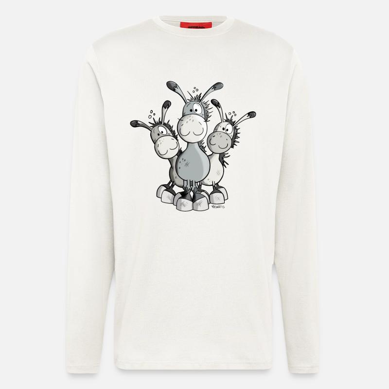 Das Esel Team - Langarmshirt - made by SPREAD  - OFF WHITE