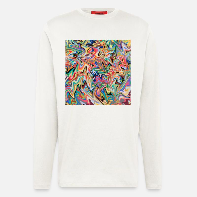 bunte Maus Pad bunte Mausmatte - Langarmshirt - made by SPREAD  - OFF WHITE
