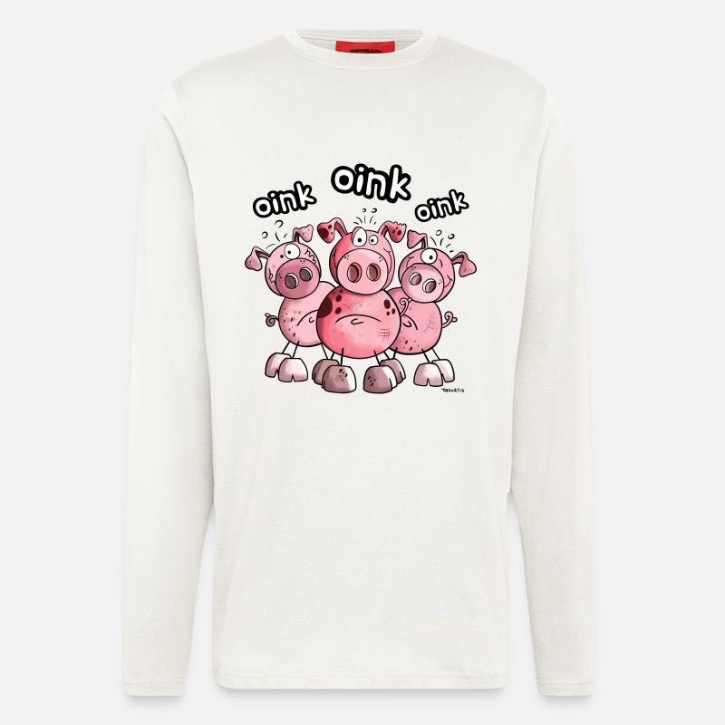 Das Schweine Team - Langarmshirt - made by SPREAD  - OFF WHITE
