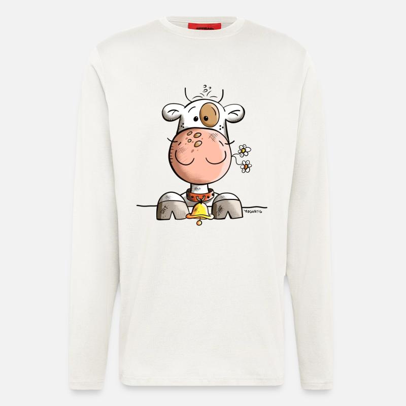 Abenteuerlustige Kuh - Langarmshirt - made by SPREAD  - OFF WHITE