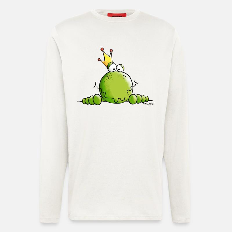 Frosch mit Krone - Langarmshirt - made by SPREAD  - OFF WHITE