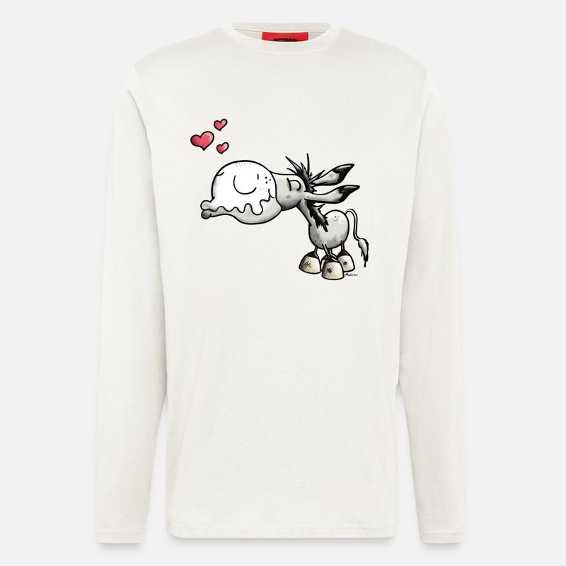 Es ist knutsch Esel Zeit - Langarmshirt - made by SPREAD  - OFF WHITE