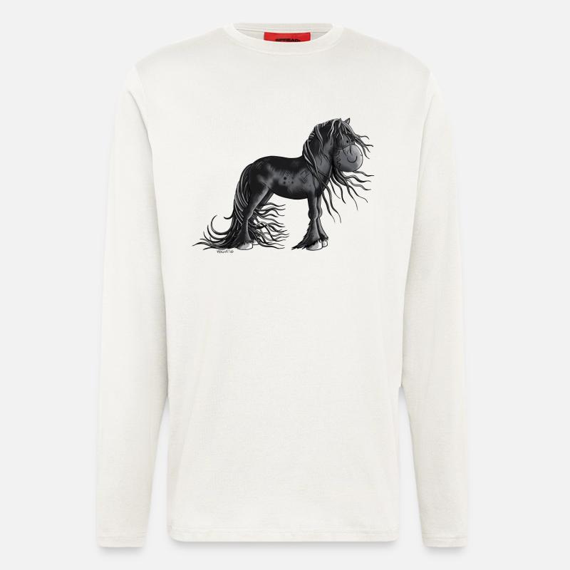 Süßes Friesenpferd - Langarmshirt - made by SPREAD  - OFF WHITE