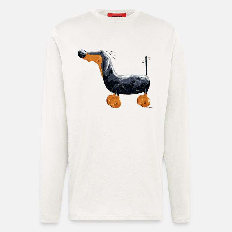 Da steht ein Dackel - Langarmshirt - made by SPREAD  - OFF WHITE