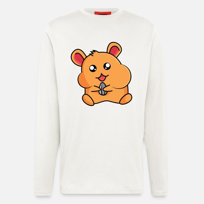 Hamster beim Hamstern - Langarmshirt - made by SPREAD  - OFF WHITE