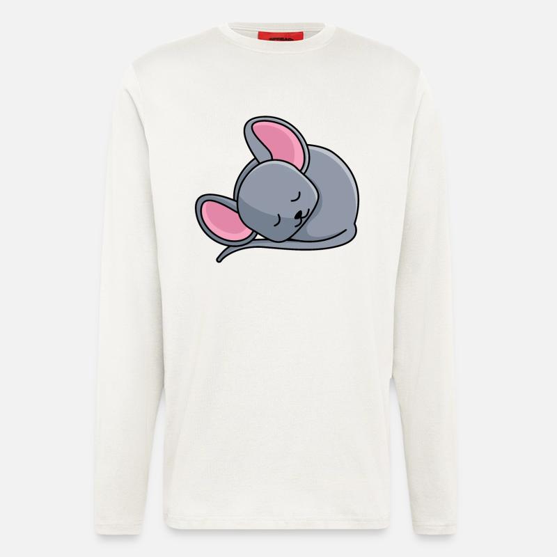 Sleeping mouse - design - Longsleeve - made by SPREAD  - OFF WHITE