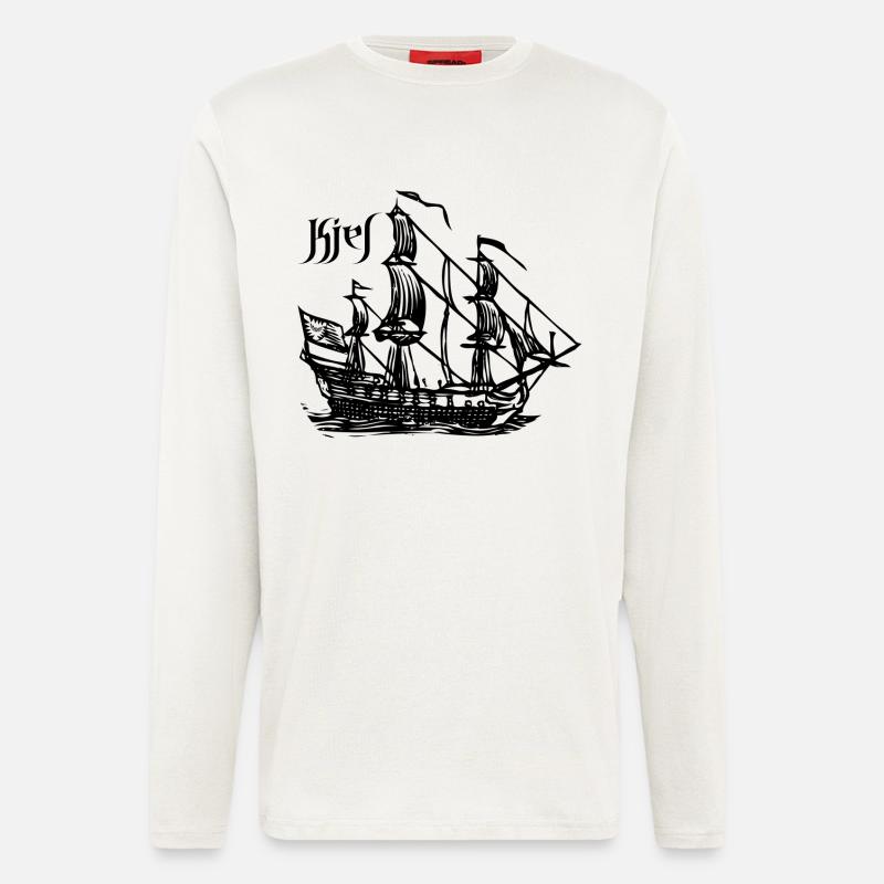Kiel - Segelschiff - Langarmshirt - made by SPREAD  - OFF WHITE