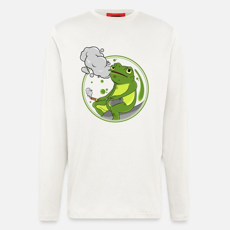 Frog Cigar - Longsleeve - made by SPREAD  - OFF WHITE