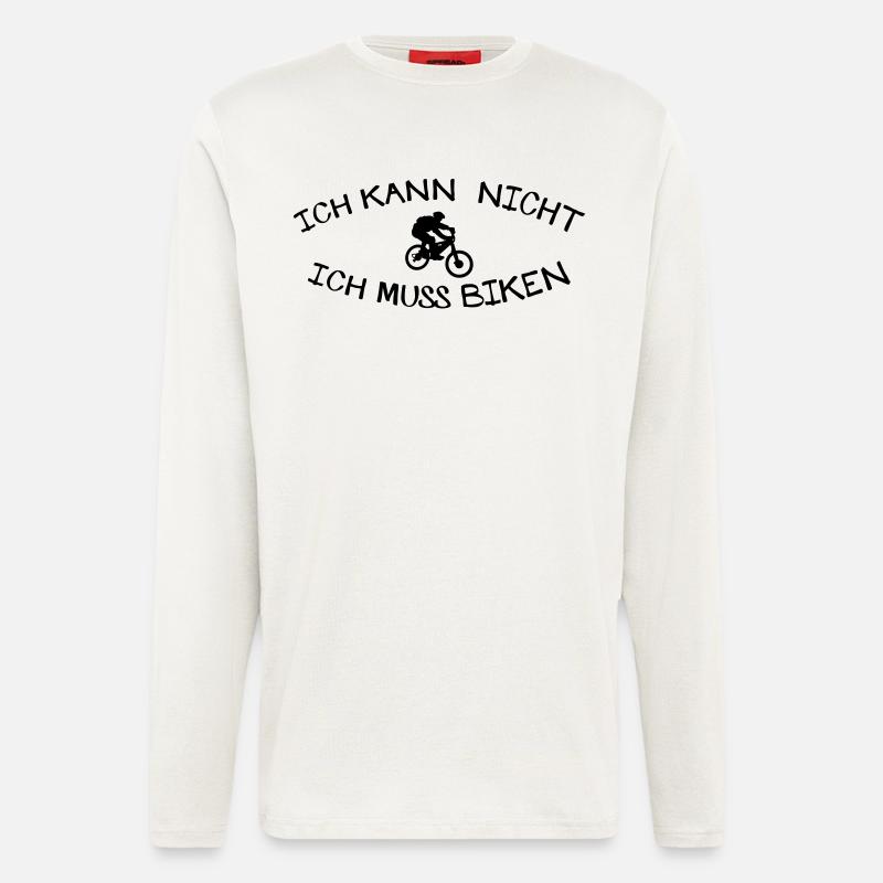 Kann nicht muss Biken - Langarmshirt - made by SPREAD  - OFF WHITE