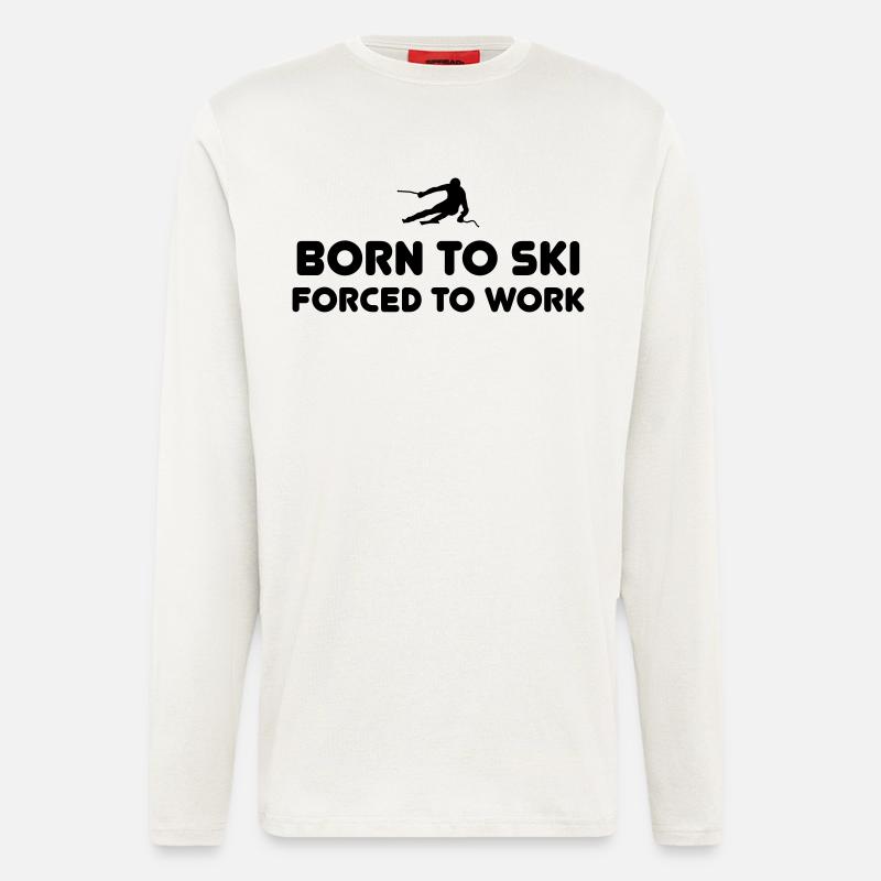 Born to Ski - Langarmshirt - made by SPREAD  - OFF WHITE