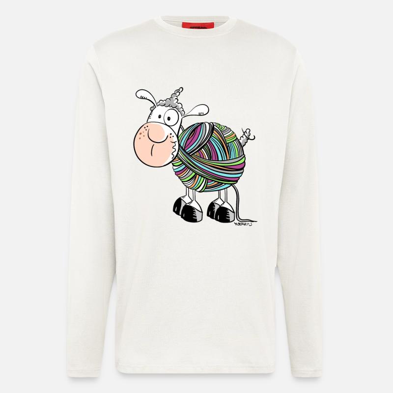 Coloured Sheep - Sheep - Comic - wool - Longsleeve - made by SPREAD  - OFF WHITE