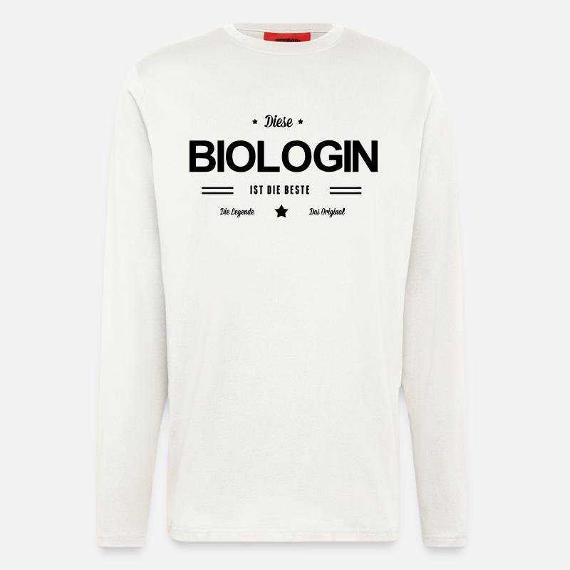 Beste Biologin - Langarmshirt - made by SPREAD  - OFF WHITE