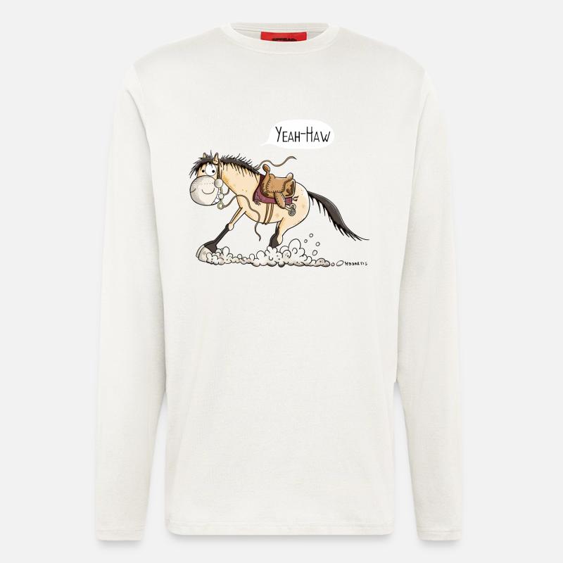 Yeah Haw Quarter Horse - Langarmshirt - made by SPREAD  - OFF WHITE