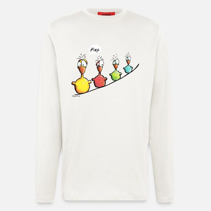 Vogelleine Piep - Langarmshirt - made by SPREAD  - OFF WHITE