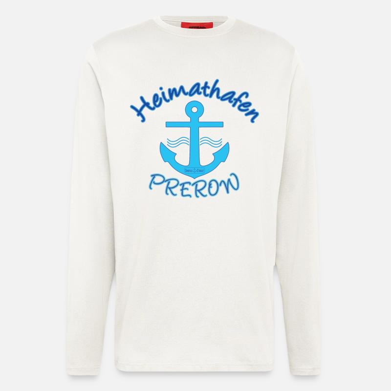 Heimathafen Prerow - Langarmshirt - made by SPREAD  - OFF WHITE