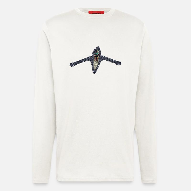 Gehäkelter Ruderer - Langarmshirt - made by SPREAD  - OFF WHITE