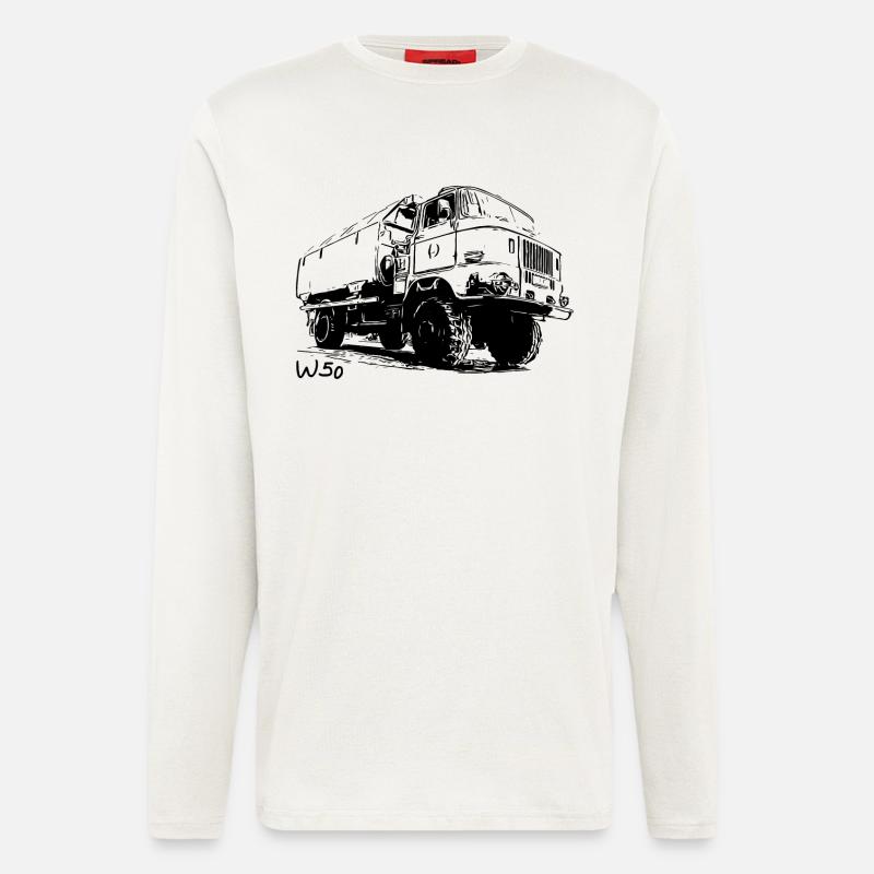 W50 LKW - Langarmshirt - made by SPREAD - OFF WHITE