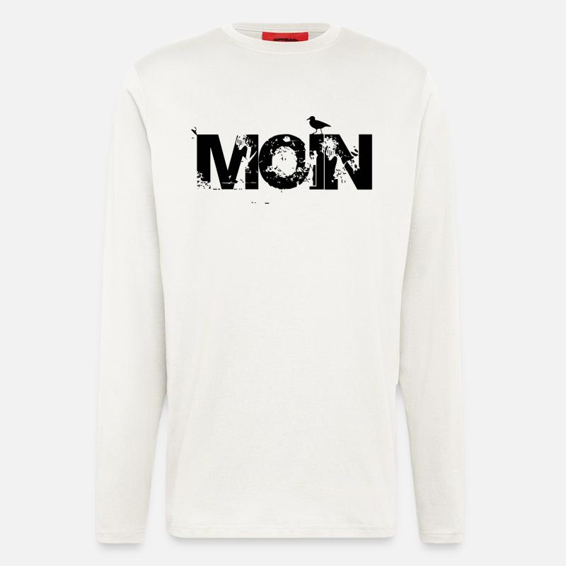 MOIN mit Möwe - Langarmshirt - made by SPREAD  - OFF WHITE