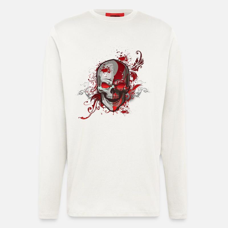 Red Skull - Langarmshirt - made by SPREAD  - OFF WHITE
