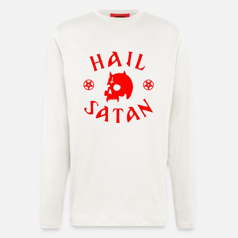 Hail Satan - Langarmshirt - made by SPREAD  - OFF WHITE
