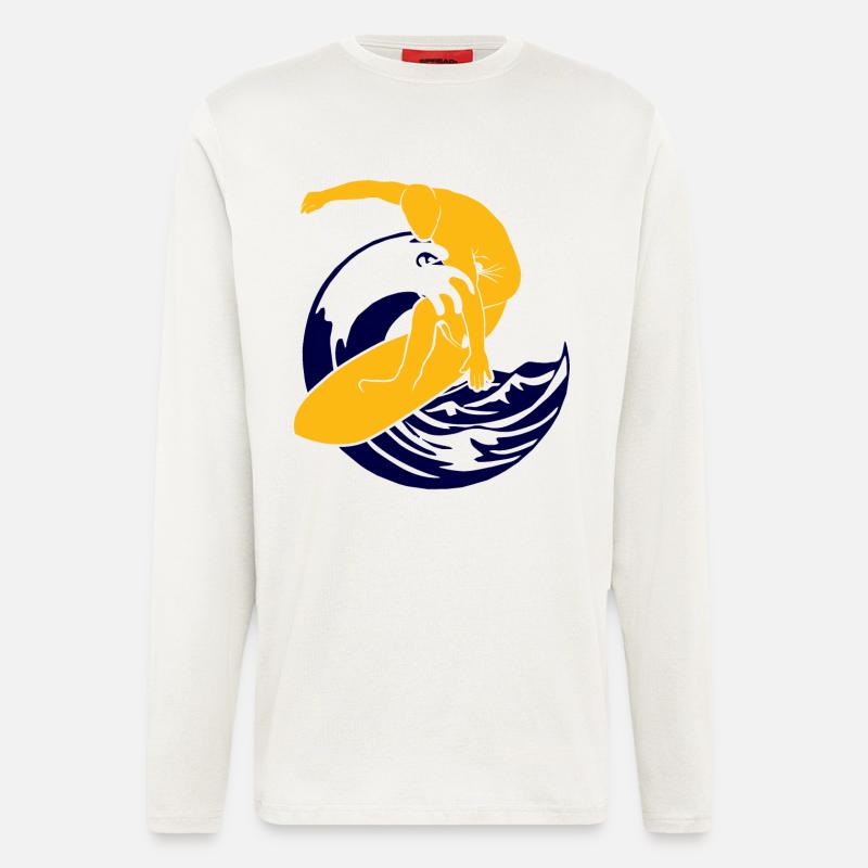 Surfboard | Surfer | Surf - Langarmshirt - made by SPREAD  - OFF WHITE