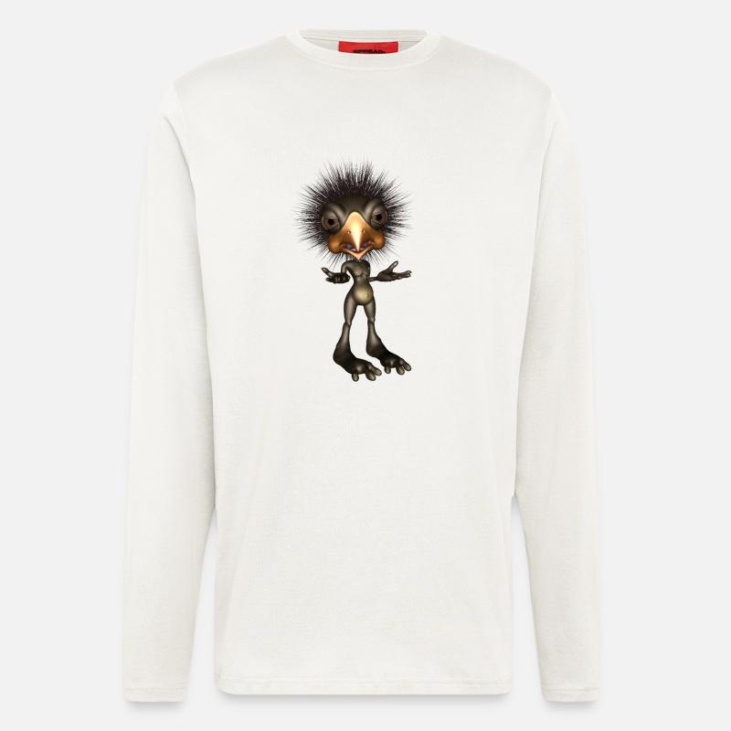Lustiger süßer Vogel - Langarmshirt - made by SPREAD  - OFF WHITE