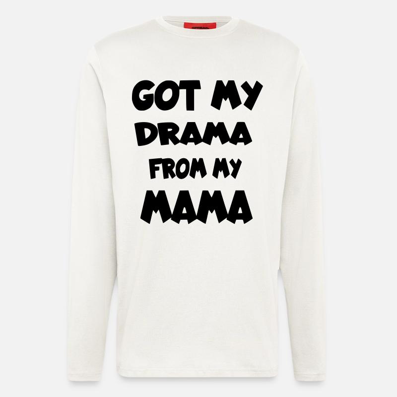 Drama der Mutter. Kinderhumor * - Langarmshirt - made by SPREAD  - OFF WHITE