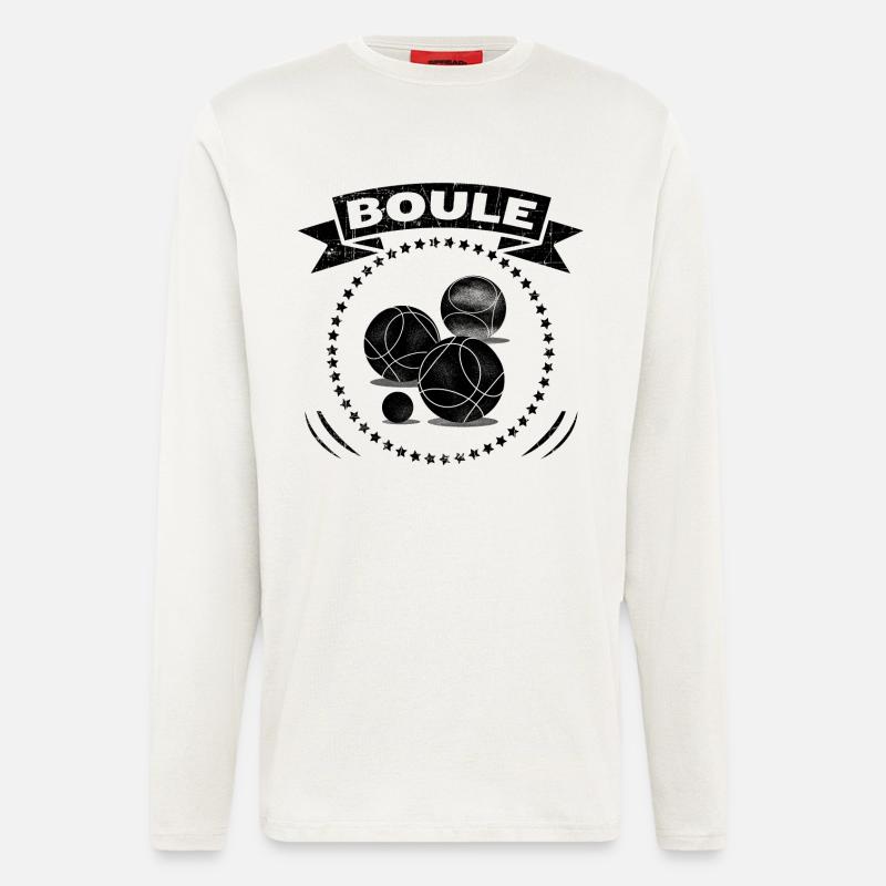 Boule Kugel Petanque - Langarmshirt - made by SPREAD  - OFF WHITE