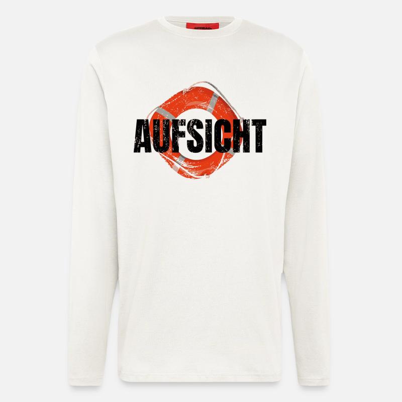 Aufsicht! Rettungsschwimmer - Langarmshirt - made by SPREAD  - OFF WHITE