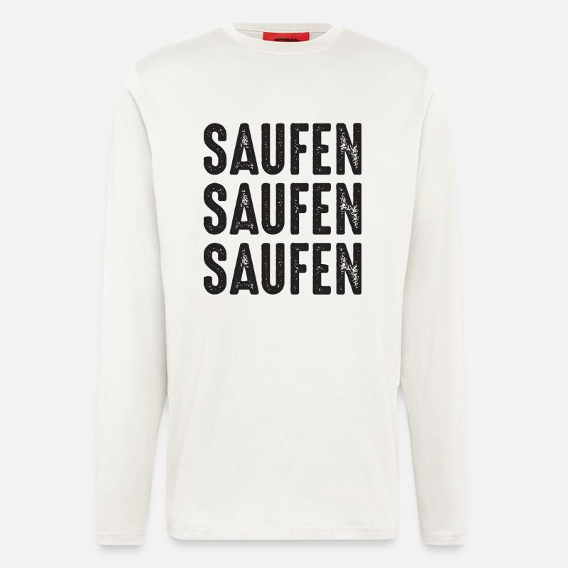 Alkoholiker - Langarmshirt - made by SPREAD  - OFF WHITE